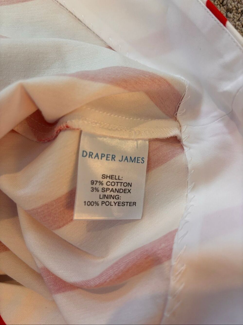 NWT Draper James Red & White Stripe Fit & Flare Coastal Sundress, Zoe dress sz 8 - Picture 10 of 10